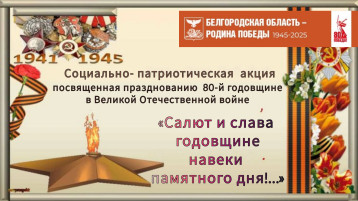 Социально- патриотическая акция «Салоют и слава годовщине навеки памятного дня!...» Социально- патриотическая акция «Салоют и слава годовщине навеки памятного дня!...».